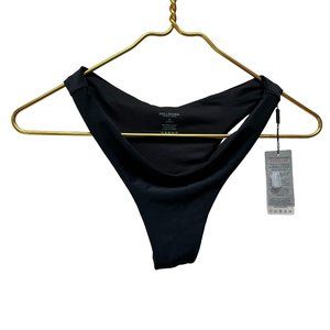 RELLECIGA Black Cheeky Brazilian Cut Bikini Bottom Women's Size S
